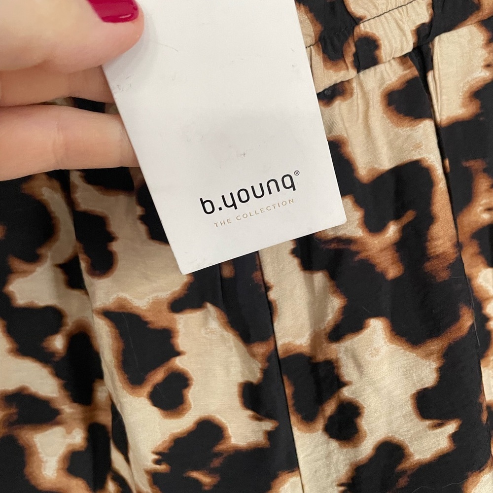 NWT B Young Leopard Print Wide-Leg Pants Size Euro 40. Medium Large - Picture 6 of 11